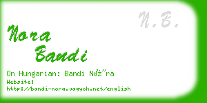 nora bandi business card